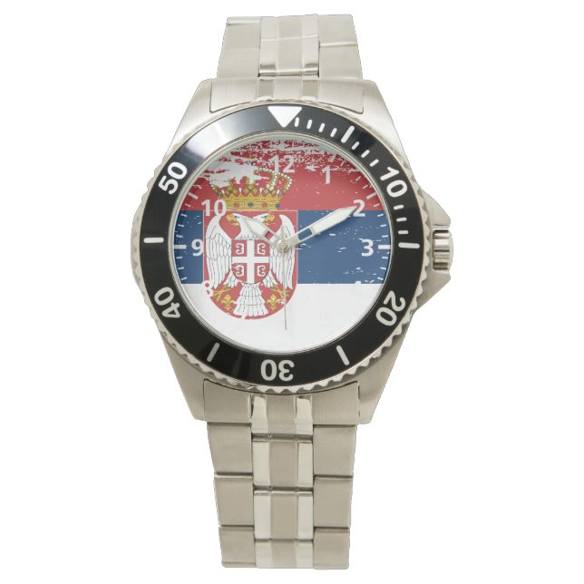 Grunge Serbia Flag Watch (Front)