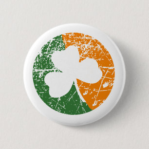 Grunge Shamrock 6 Cm Round Badge