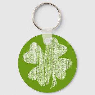Grunge Shamrock Key Ring