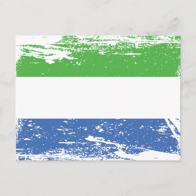 Grunge Sierra Leone Flag Postcard (Front)