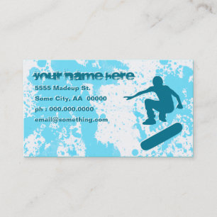 grunge skateboarding business card