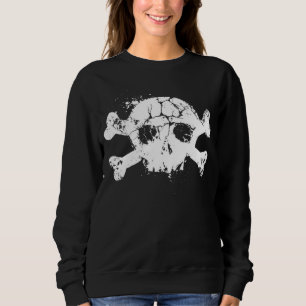 Grunge Skull and Bones Sweatshirt