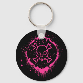 Grunge Skull Key Ring