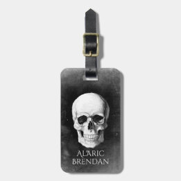 Grunge Skull Luggage Tag