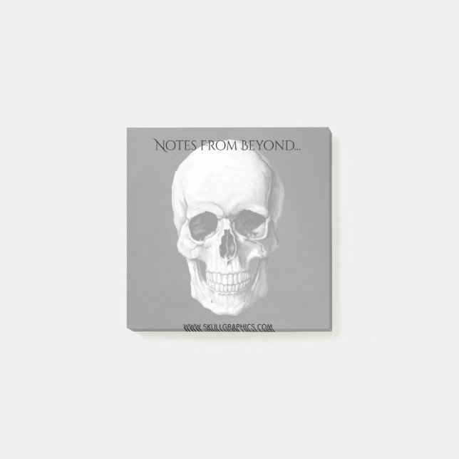 Grunge Skull Post-it Notes (Front)