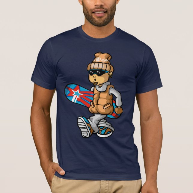 Grunge snowboarder and board T-Shirt (Front)