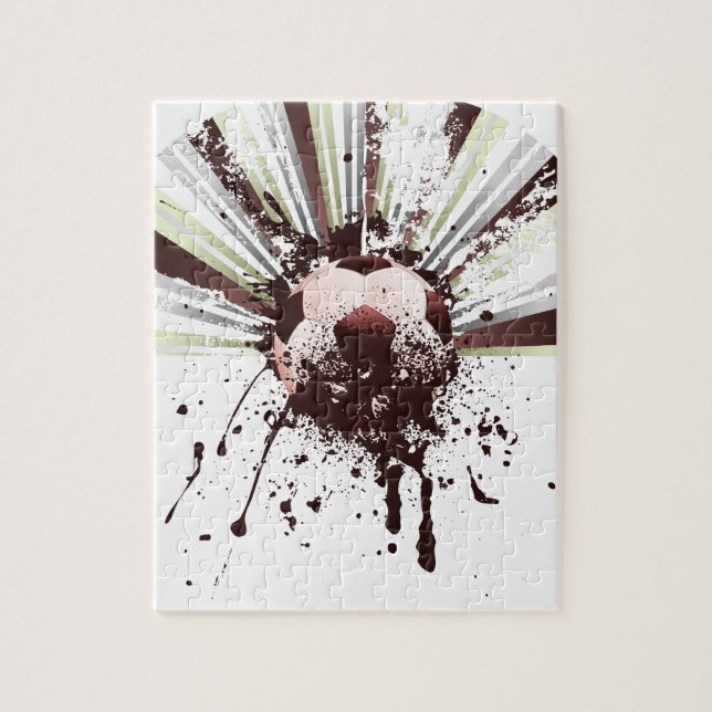 Grunge Soccer Jigsaw Puzzle (Vertical)