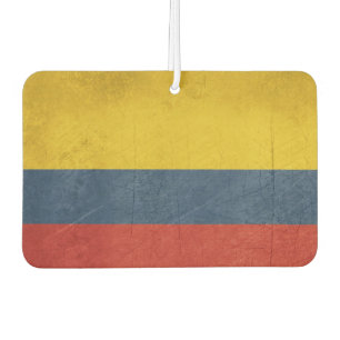 Grunge sovereign state flag of country of car air freshener