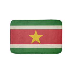 Grunge sovereign state flag of Suriname Bath Mat