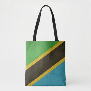 Grunge Sovereign state flag of Tanzania Tote Bag
