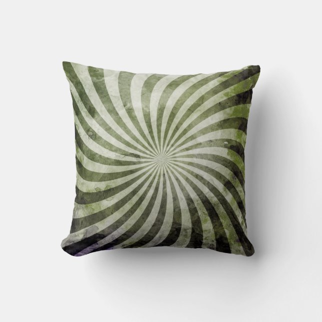 Grunge Spiral Burst Cushion (Front)