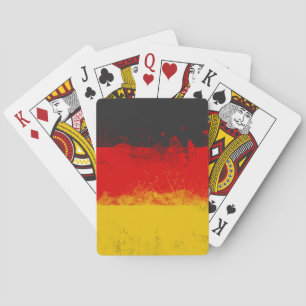 Grunge Splatter Painted Flag of Germany Playing Cards