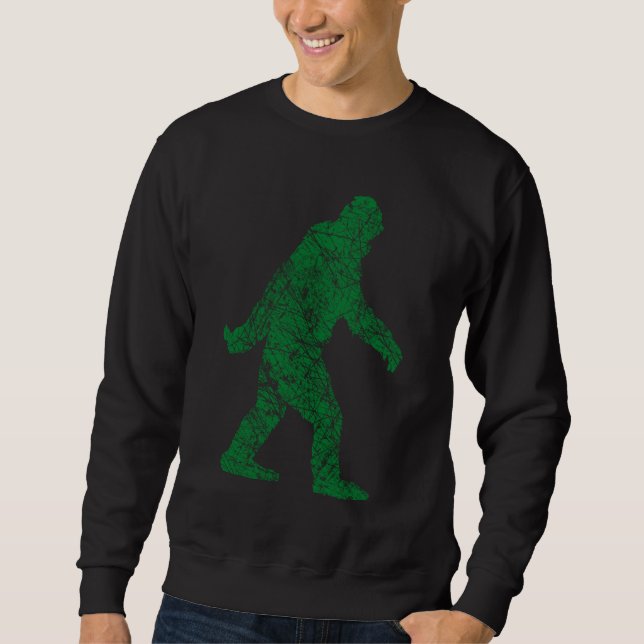 Grunge Squatchin Green Style Sweatshirt (Front)