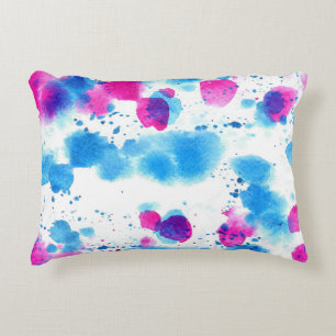 Grunge Stains Watercolor Texture Decorative Cushion