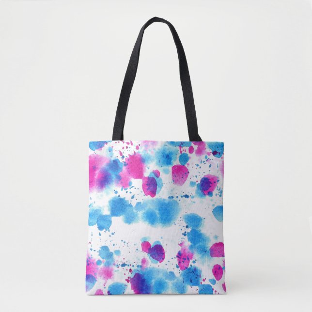 Grunge Stains Watercolor Texture Tote Bag (Front)