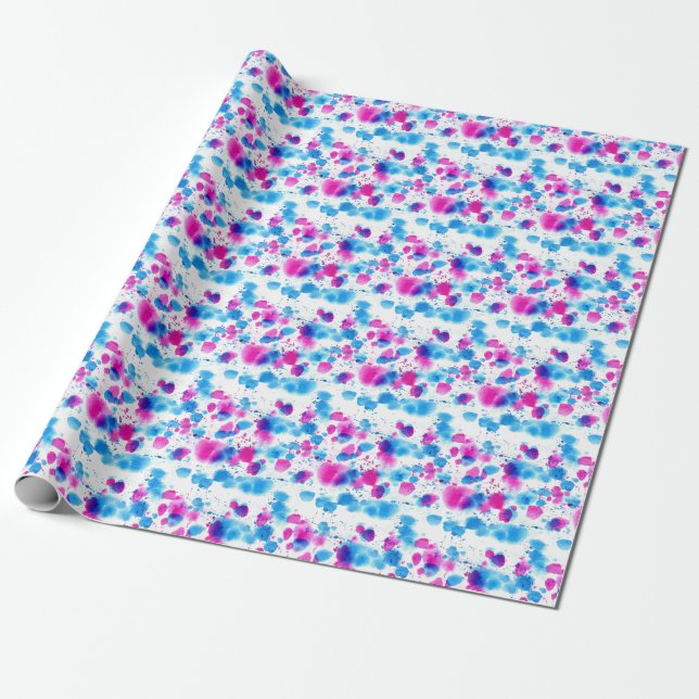 Grunge Stains Watercolor Texture Wrapping Paper (Unrolled)
