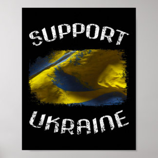 Grunge Stand With Ukraine Statement Piece For Supp Poster