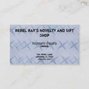 Grunge Star Business Card, Light Blue Card