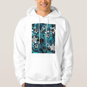 Grunge star pattern, playful children's design. hoodie