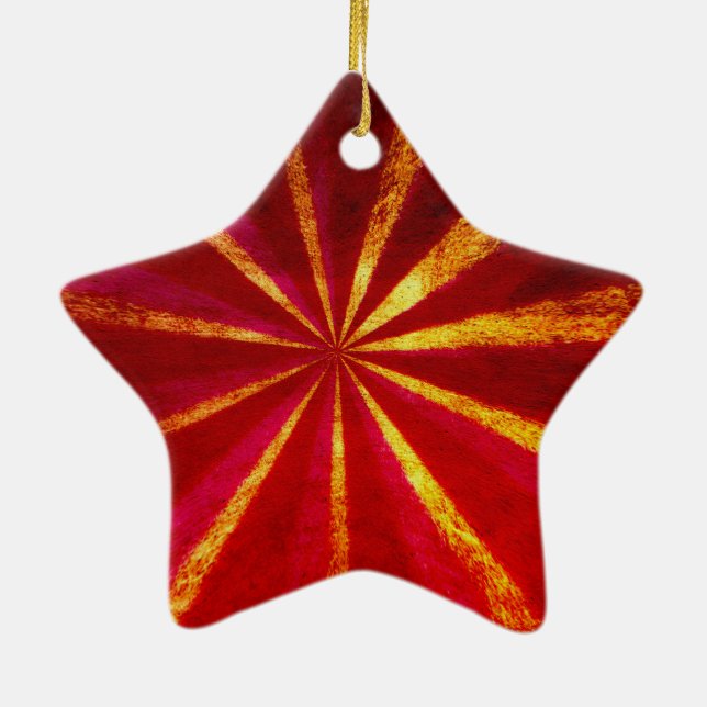 Grunge starburst ceramic tree decoration (Back)