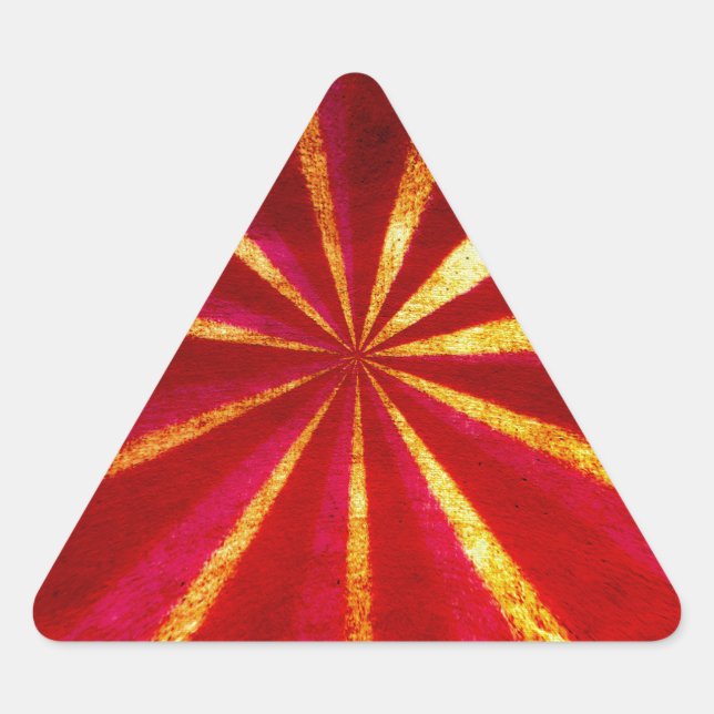 Grunge starburst triangle sticker (Front)