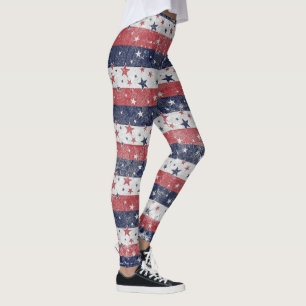 Grunge Stars and Stripes  Leggings