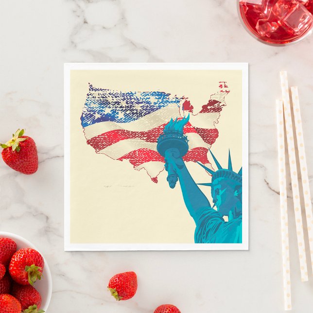 Grunge Statue Of Liberty Napkin (Creator Uploaded)