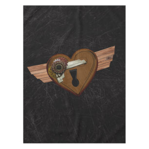 Grunge Steampunk Heart Tablecloth