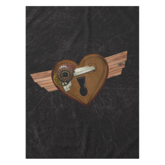 Grunge Steampunk Heart Tablecloth