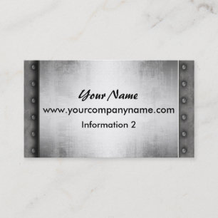 Grunge Steel Metal Look Business Cards