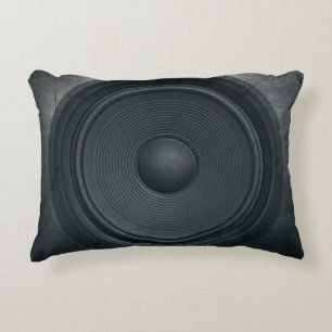 Grunge style, audio speaker background decorative cushion