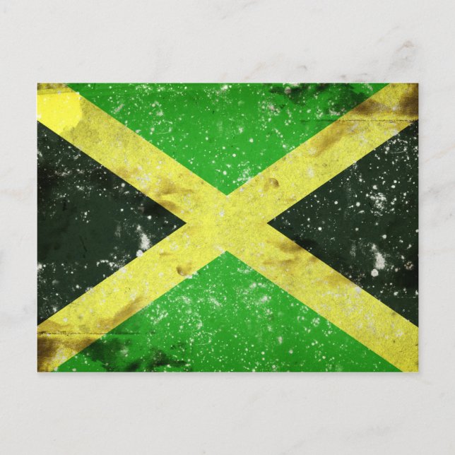 Grunge style Jamaican design Postcard (Front)