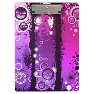 Grunge Style Music Banner 3 Clipboard