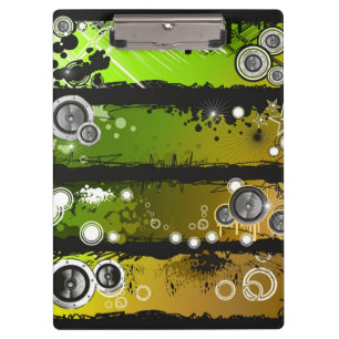 Grunge Style Music Banner Clipboard