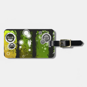 Grunge Style Music Banner Luggage Tag
