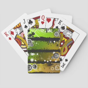 Grunge Style Music Banner Playing Cards