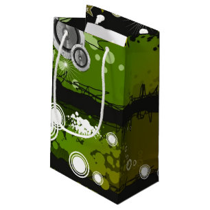 Grunge Style Music Banner Small Gift Bag
