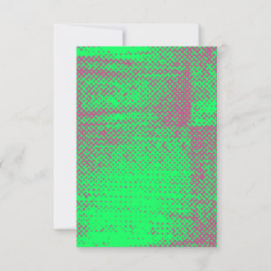 Grunge Style Neon Halftone Wedding Invitation Card