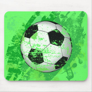 GRUNGE STYLE SOCCER BALL MOUSE PAD