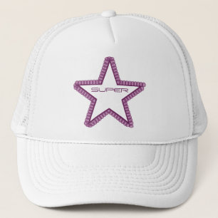 Grunge Superstar Hat, Purple Trucker Hat