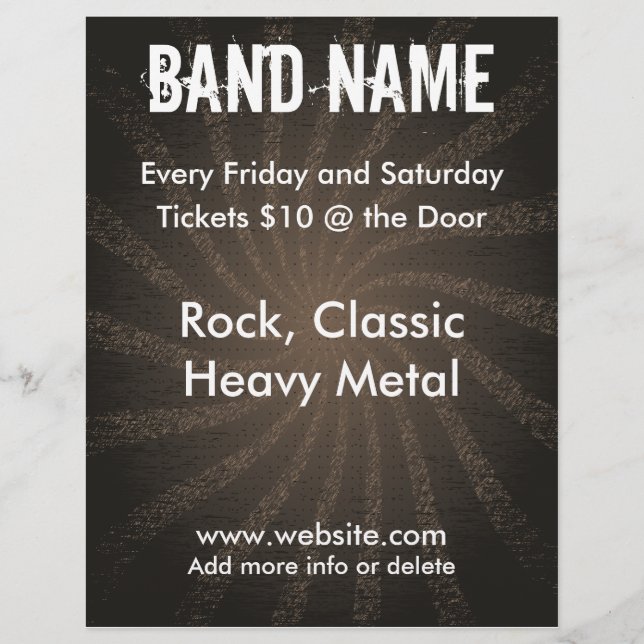 Grunge Swirl Music Flyer (Front)