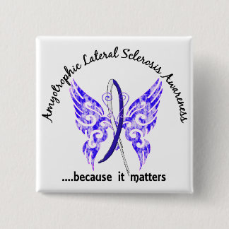 Grunge Tattoo Butterfly 6.1 ALS 15 Cm Square Badge