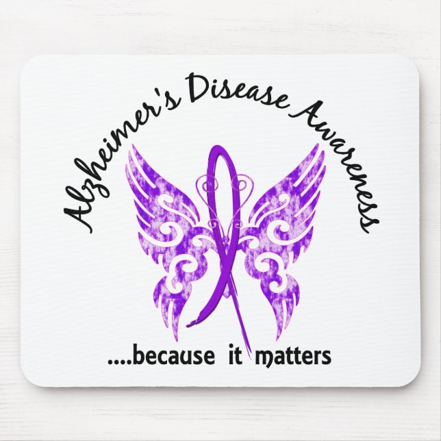 Grunge Tattoo Butterfly 6.1 Alzheimer's Disease Mouse Pad (Front)