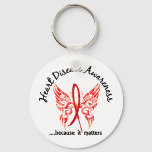 Grunge Tattoo Butterfly 6.1 Heart Disease Key Ring