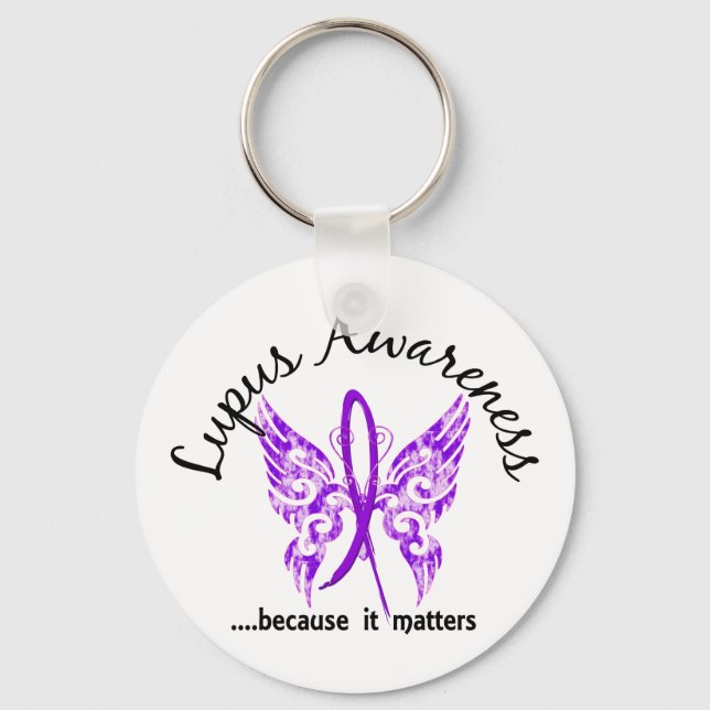 Grunge Tattoo Butterfly 6.1 Lupus Key Ring (Front)
