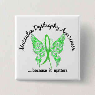 Grunge Tattoo Butterfly 6.1 Muscular Dystrophy 15 Cm Square Badge