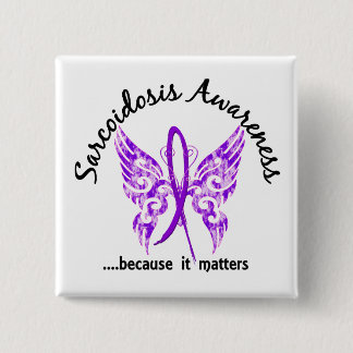 Grunge Tattoo Butterfly 6.1 Sarcoidosis 15 Cm Square Badge