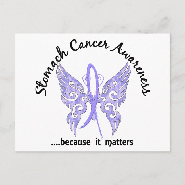 Grunge Tattoo Butterfly 6.1 Stomach Cancer Postcard (Front)