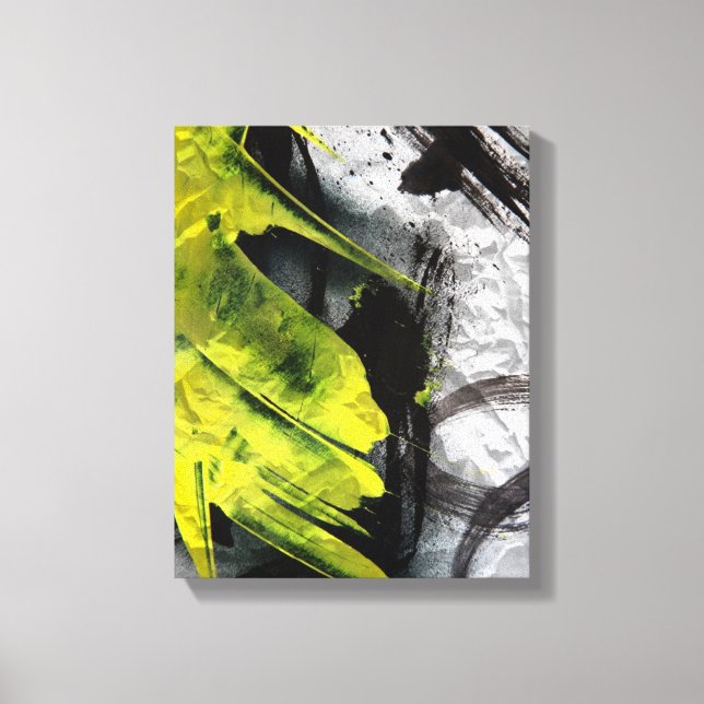 Grunge texture expressive brush strokes canvas print (Front)