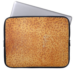Grunge texture of very old rusty metal plate backg laptop sleeve